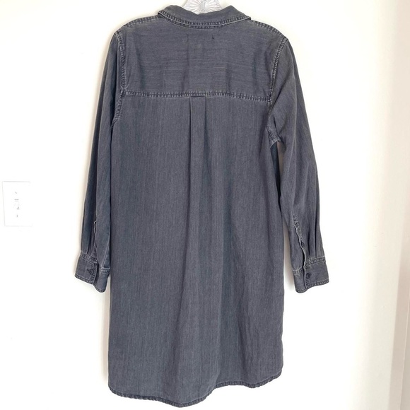 Madewell Charcoal Denim Shirt Dress Minimal - Picture 3 of 8